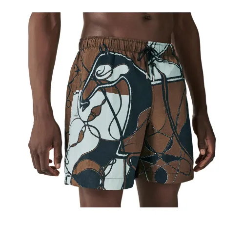 HERMES FW23 Casual Shorts Men's Cigar Gray