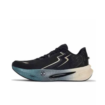 361° Anti Slip Wear Resistant Low Top Sprint Running Shoes Men's Obsidian Black Champagne Gold