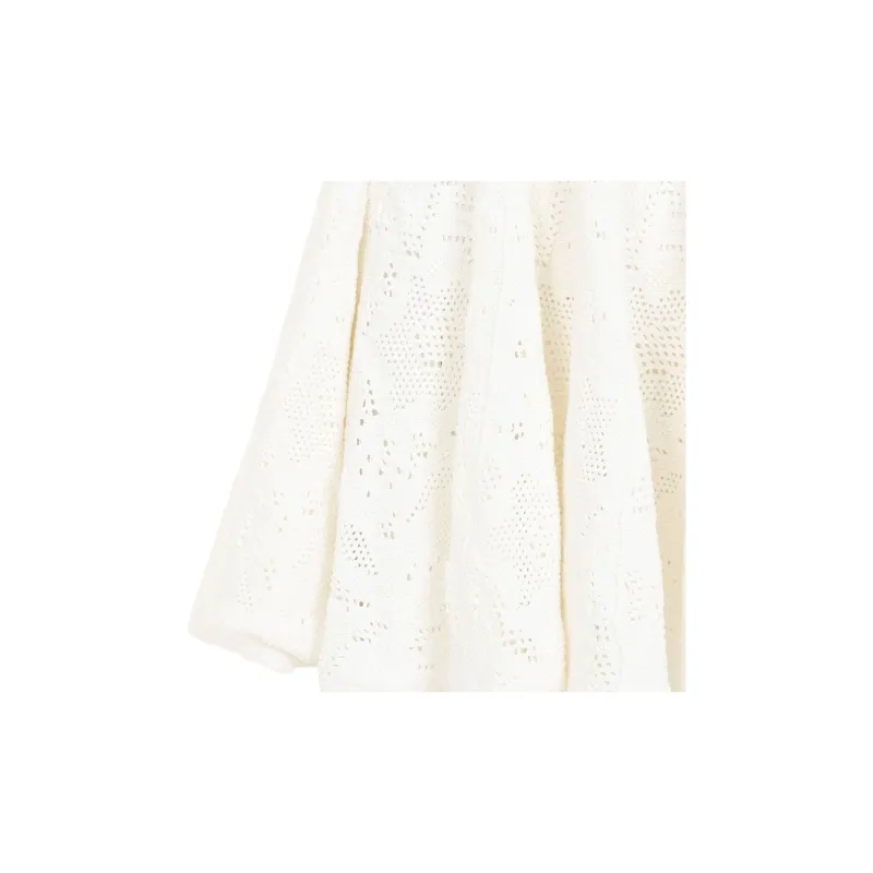 Alaia Pique Lace Skater Dress-6