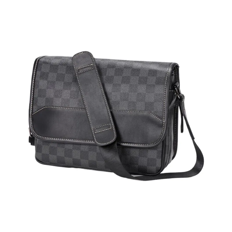 CARTELO PVC With Polyester Shoulder Bag Crossbody Bag Men's Black-2