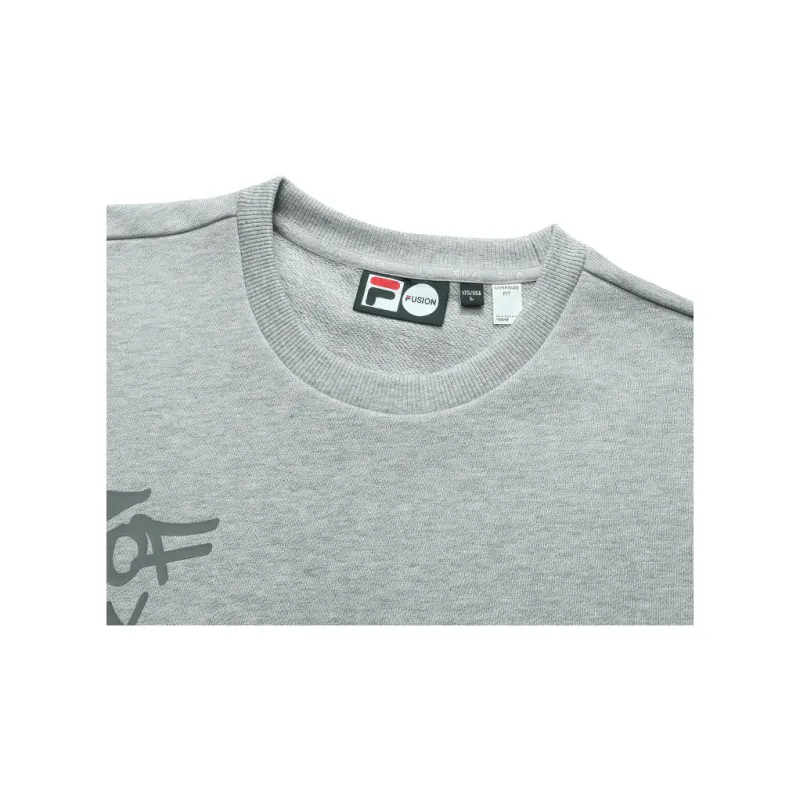 FILA FUSION TOKYO STUDIO Sweatshirt Unisex Cloud Gray Heather Gray-3