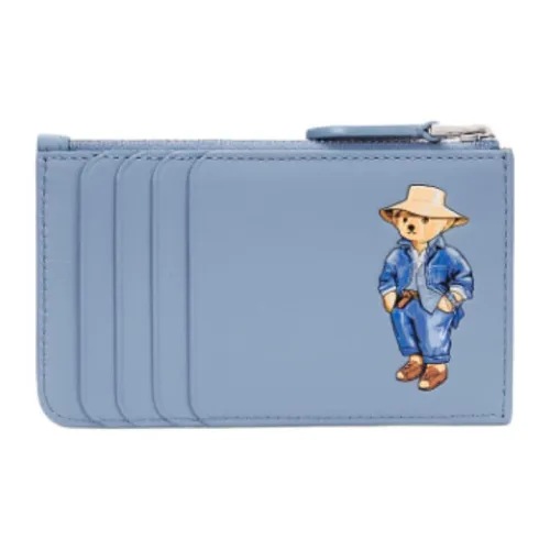 Polo Ralph Lauren Cow Leather Wallet Women's Blue