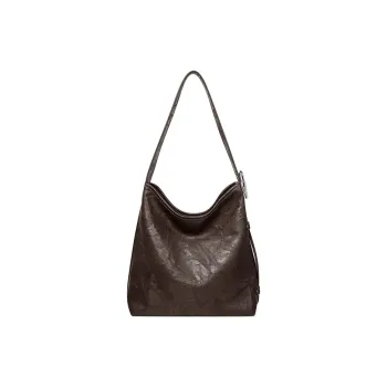 Teenmix Synthetic Leather Shoulder Bag, Crossbody Bag, Hobo Bag, Tote Bag Large Size Women's Agarwood/Ebony/Black