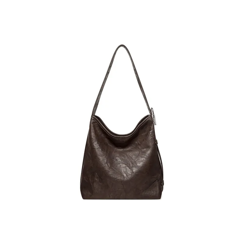 Teenmix Synthetic Leather Shoulder Bag, Crossbody Bag, Hobo Bag, Tote Bag Tubas Women's Agarwood/Ebony/Black-6