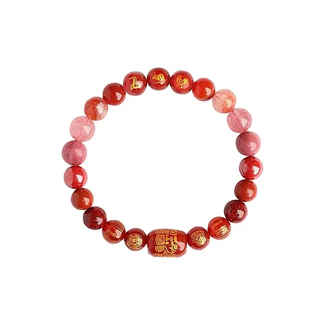 MCK Reconstructed Cinnabar Bracelets Unisex-7