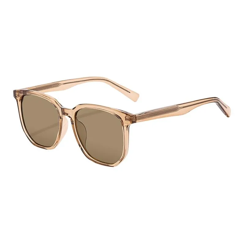 Sagawa TR/Memory Plastic Plate Frame Square Sunglasses Unisex-4