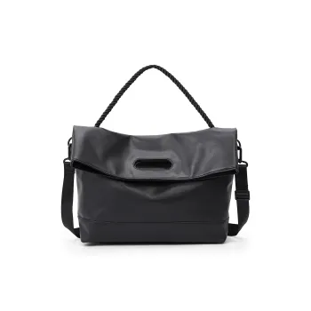 TAKI PU Versatile Commute Travel Shoulder Bag, Crossbody Bag, Handbag Regular Unisex Brown/Black