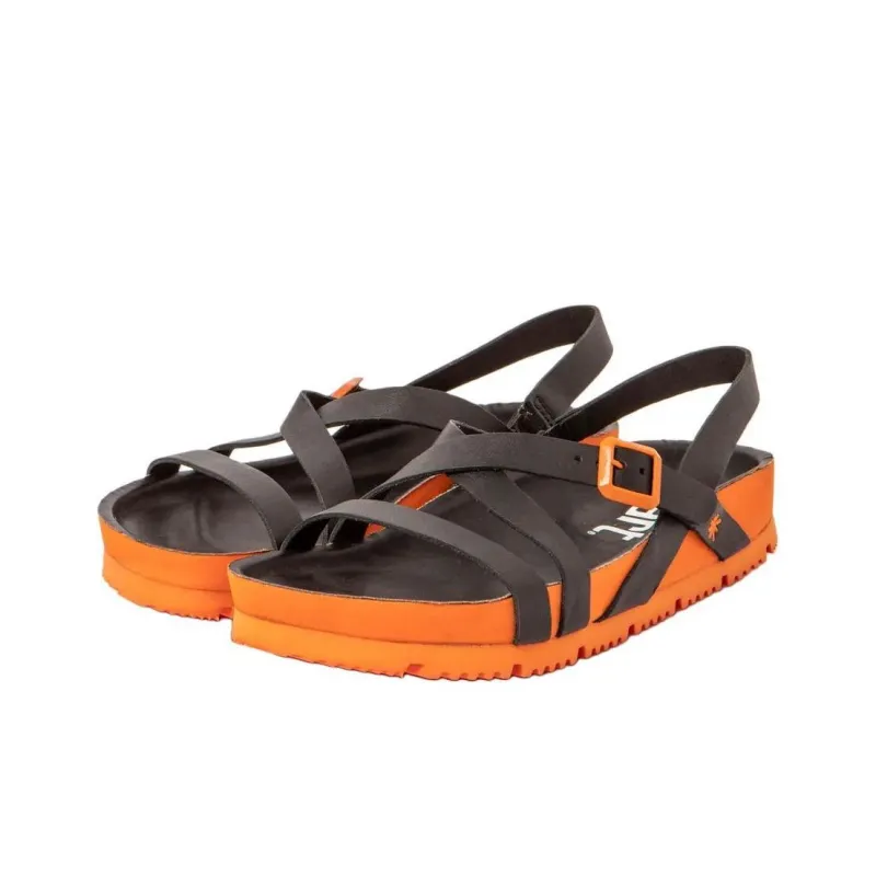 Art BURDEOS Strap Sandals Women's Black Orange-1