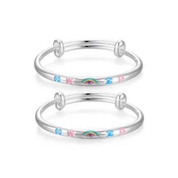 KADER 999 Fine Silver Bangles Kids' Silver Box