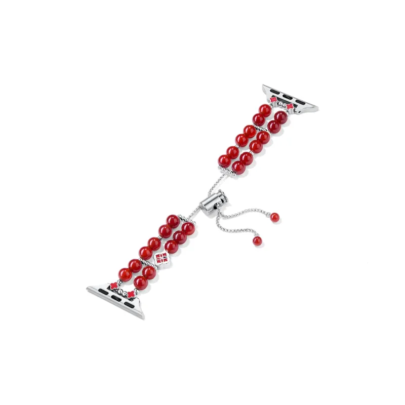ZEGL Apple Compatibility Watch Band 160mm Red Agate Material-0