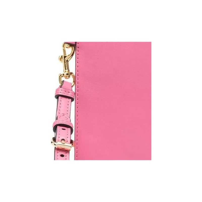 MOSCHINO Calfskin Clutch Women's Pink-4