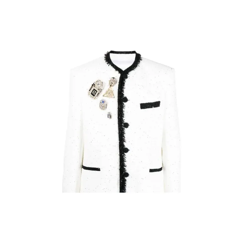 BALMAIN Coats Men White-1
