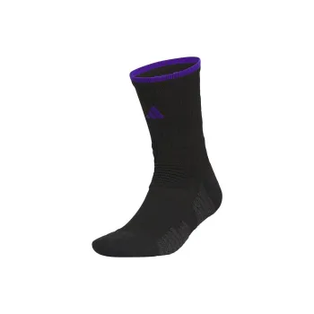 Adidas Mid Calf Socks Unisex 1 Pack Black Purple