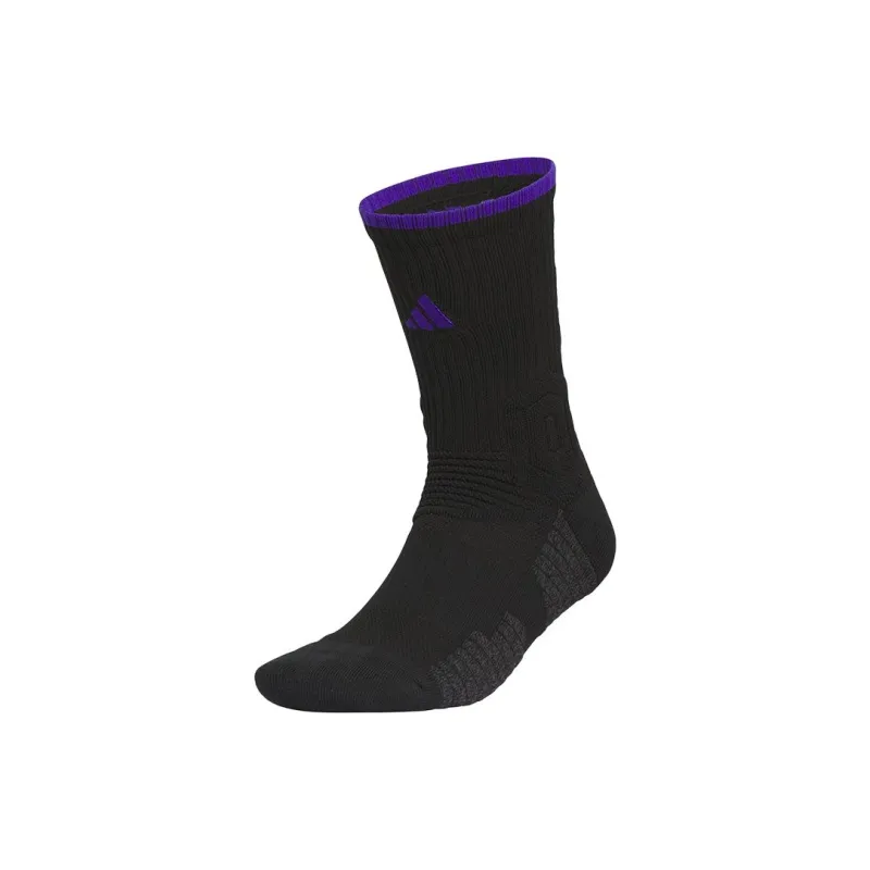 Adidas Mid Calf Socks Unisex 1 Pack Black Purple-0