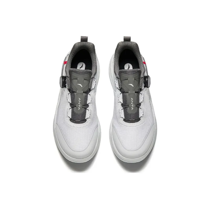 Anta Ten Thousand Miles Slip Resistant Coverage Wear Resistant Low Top Training Shoes Men's Sand Grain Gray-2
