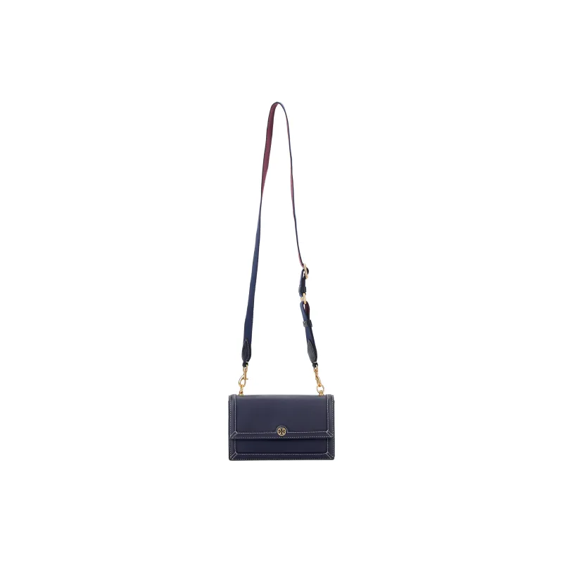 TORY BURCH T Monogram Leather Shoulder Bag Crossbody Bag Mini Women's Dark Blue-0