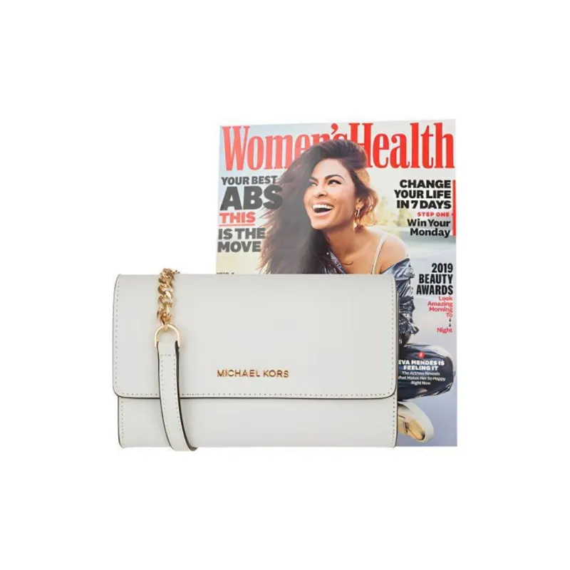 MICHAEL KORS Jet Set Travel Cow Leather Crossbody Bag Coin Purse Shoulder Bag Regular Women's Pure White-4
