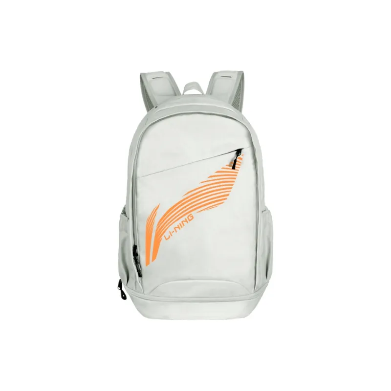 LiNing Polyester Backpack Regular Unisex White & Orange-1