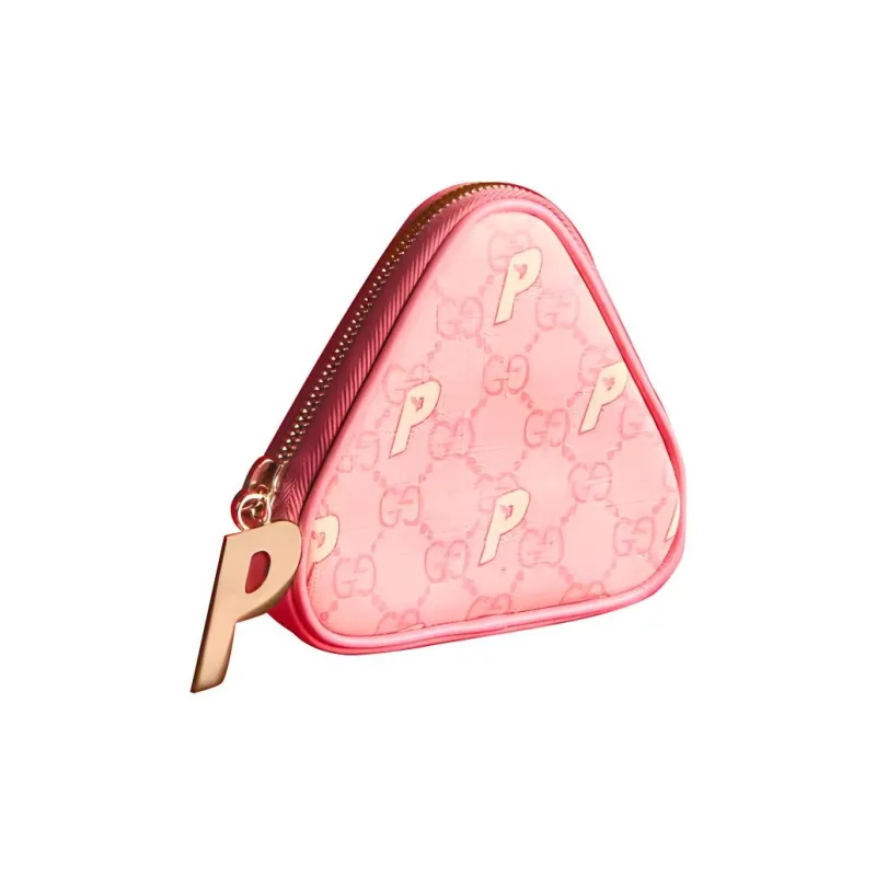 GUCCI PALACE Collaboration Canvas Coin Purse Women's Light Pink-0