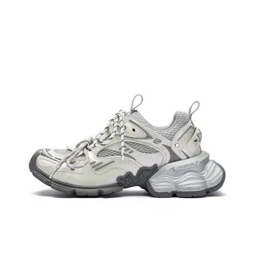 SUGARSU Low Top Chunky Sneakers Women's Mother of Pearl Color