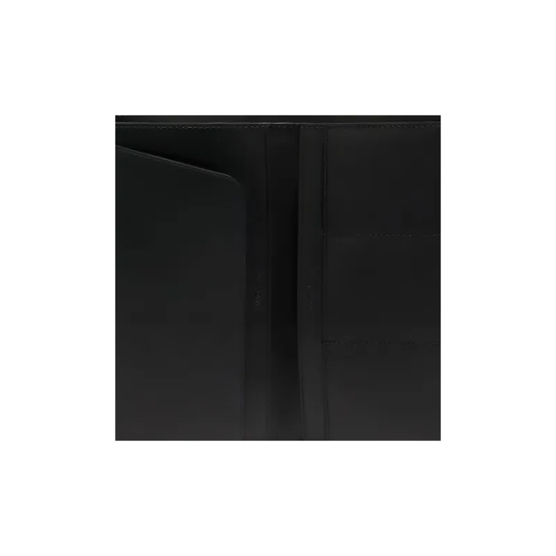 COACH Calfskin Leather Card Holder Clutch Passport Holder Men's Black-2