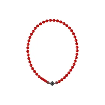 GIORGIO ARMANI Tamara Necklace In 18k Gold Carnelian And Sapphires