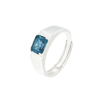AIDAQIAN S925 Silver Ring Open And Adjustable Men's