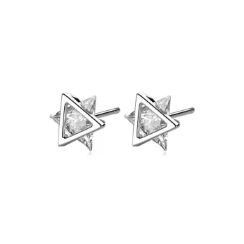 Rhymes Gold Plated Copper Stud Earrings Women's