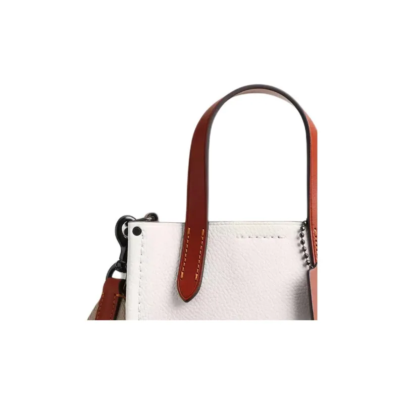 COACH Leather Shoulder Bag, Crossbody Bag, Handbag Trumpets Men's Chalk White-2