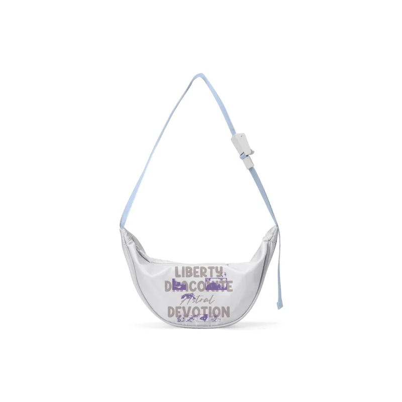 DRACONITE Polyester One Shoulder Crossbody Fanny Pack Regular Unisex White-1
