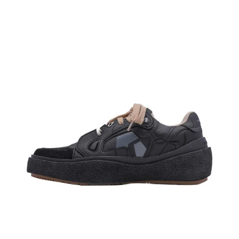 VAILMOON Wear-Resistant Low-Top Skateboard Shoes Unisex Black-0