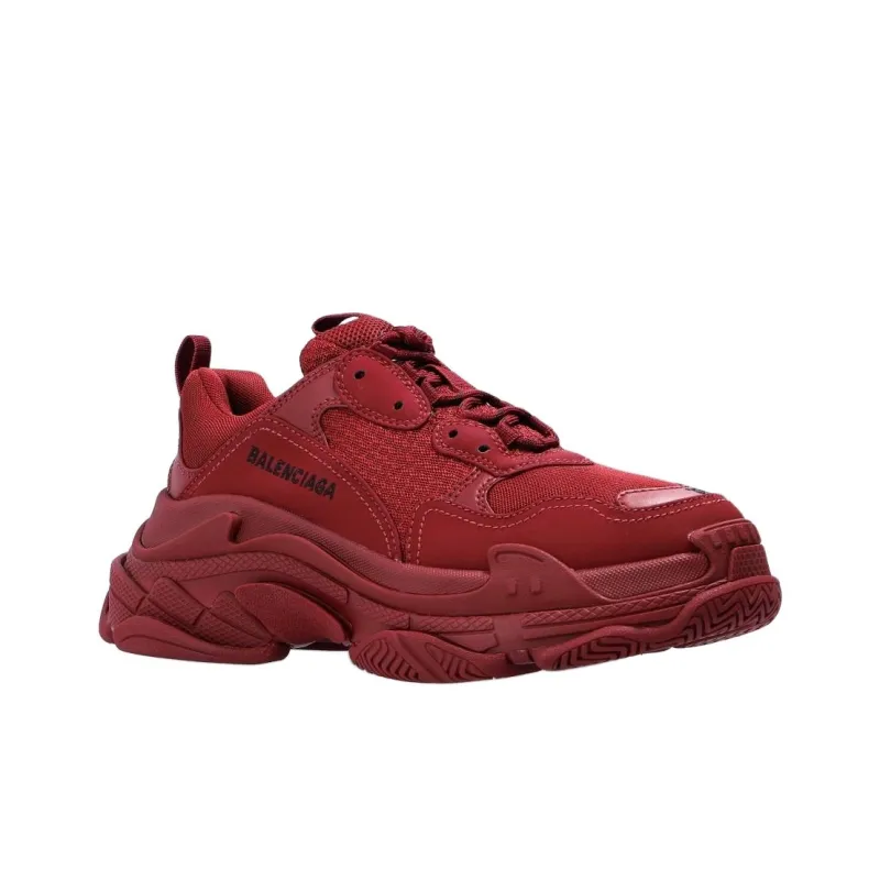 Balenciaga Triple S Burgundy Women's-2