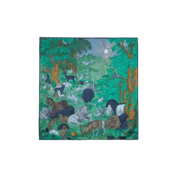 INOUITOOSH Silk Modal Silk Scarves Women's Green