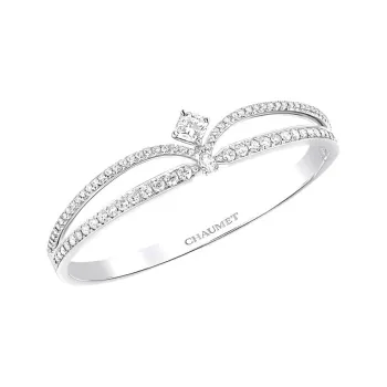 Chaumet 18K White Gold Bangles Women's Silver