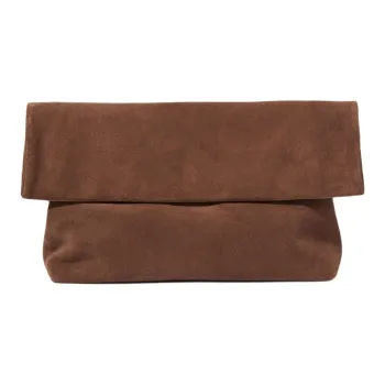 Other Stories Leather Clutch Women's Brown