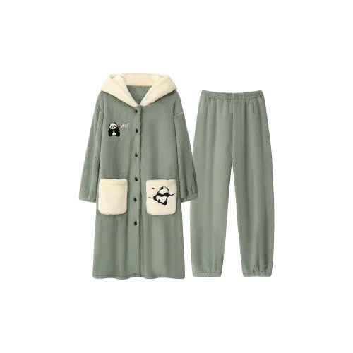 XIAFENYAN Pajama Set Women's Green