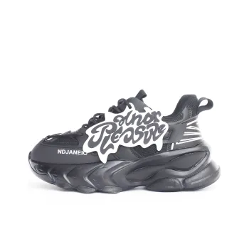 PAIN OR PLEASURE Chunky Sneakers Unisex Black