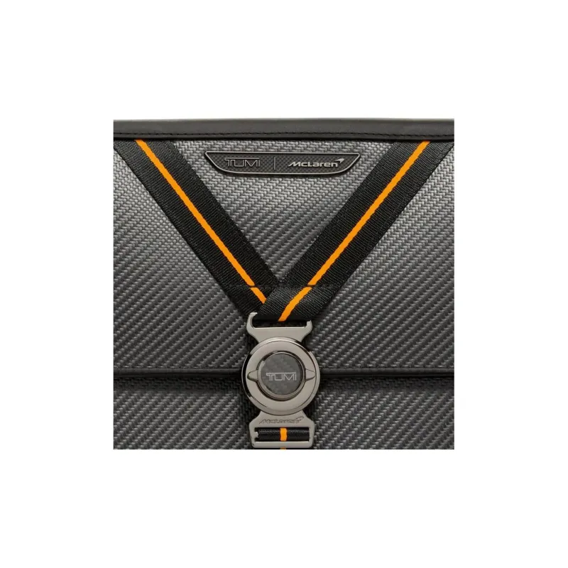 TUMI McLaren Collaboration Fabric Laminated Carbon Fiber Briefcase Storage Bag Clutch Men's Black-3