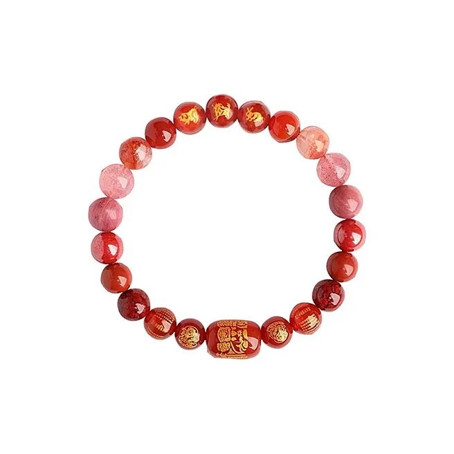 MCK Reconstructed Cinnabar Bracelets Unisex-12