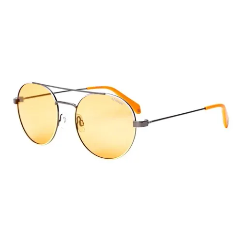 Polaroid Metal Aviator Sunglasses Unisex Silver