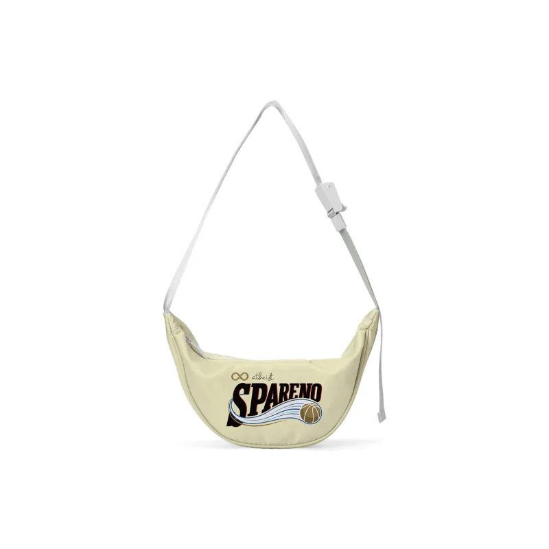 Spare No Pains. Polyester Shoulder Bag, Crossbody Bag, Fanny Pack, Sling Bag Unisex White/Yellow-7