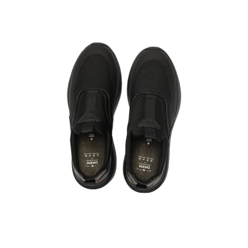 DIKENI Low Top Casual Shoes Men's Black-3