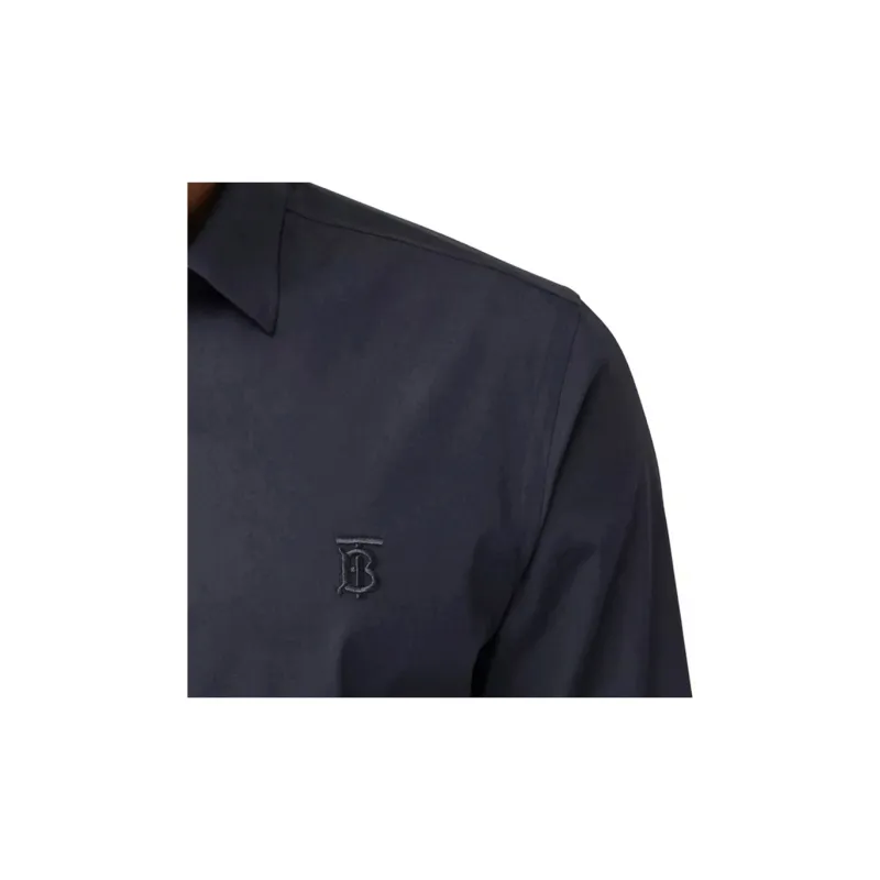 Burberry Shirts Men Marine Blue-2