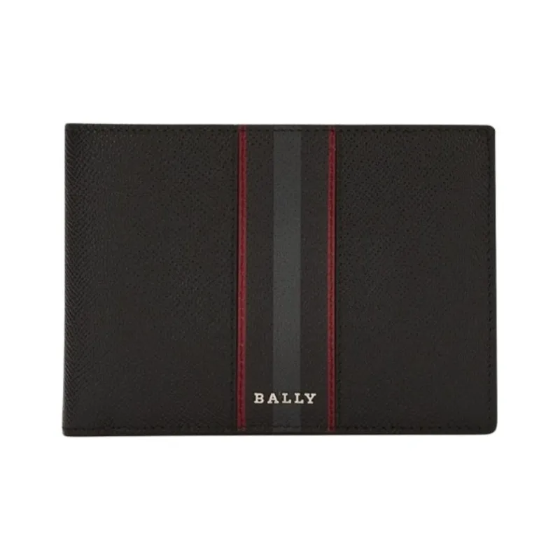 BALLY Cow Leather Card Holders Coin Purses Wallets Regular Men's Dark Gray-0