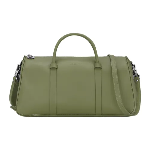 LONGCHAMP Daylong Cow Leather Shoulder Bag Crossbody Bag Handbag Large Size Women's Green