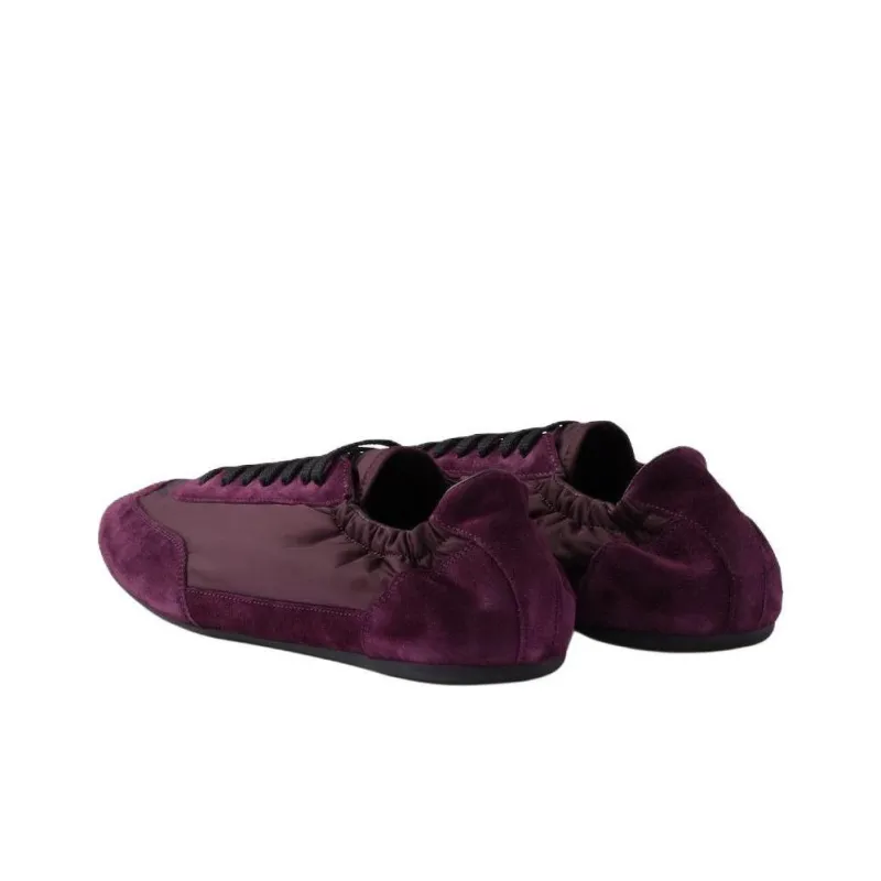PRADA Collapse Low Top Casual Shoes Men's Burgundy-3