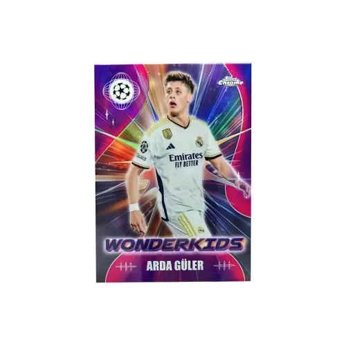 Topps Güler 2024 Chrome Real Madrid Wonderkids Magic Mini Card Silver Fold Player Card Access Pass Sports Cards 1 Pc