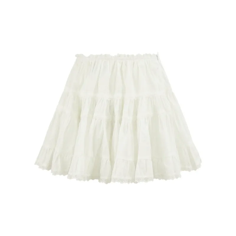 URBAN REVIVO Casual Short Skirts Women's Ecru-1