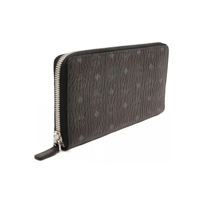 MCM Zip Around Wallet Visetos Large Black-3