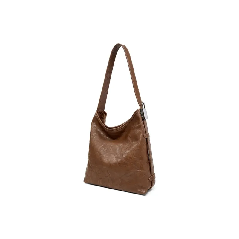 Teenmix Synthetic Leather Shoulder Bag, Crossbody Bag, Hobo Bag, Tote Bag Tubas Women's Agarwood/Ebony/Black-3